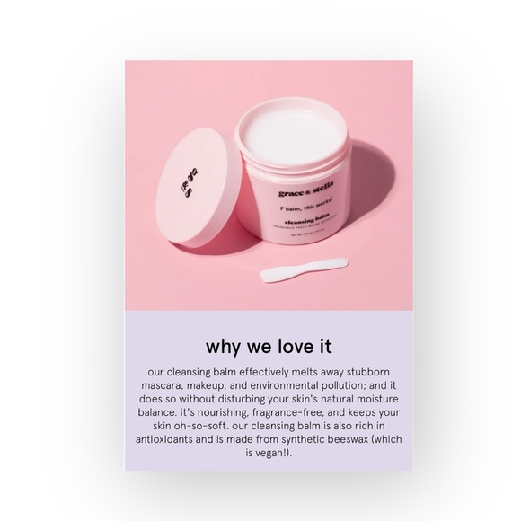 new Grace & Stella ㋛ F balm, this works! cleansing balm ㋛ Full Size ㋛ Fresh Box - Picture 8 of 16